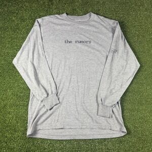 Jerzees The Rumors Band Long Sleeve T-Shirt Gray Ear-X-Tacy Records Mens Medium